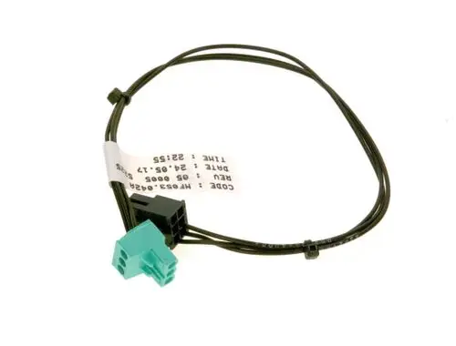 Adapterkabel mit zwei Steckverbindern in verschiedenen Farben. Kabel dient zur Verbindung für ein 3-Wege-Ventil von Bosch. Kabel ist schwarz und hat eine Kennzeichnung.